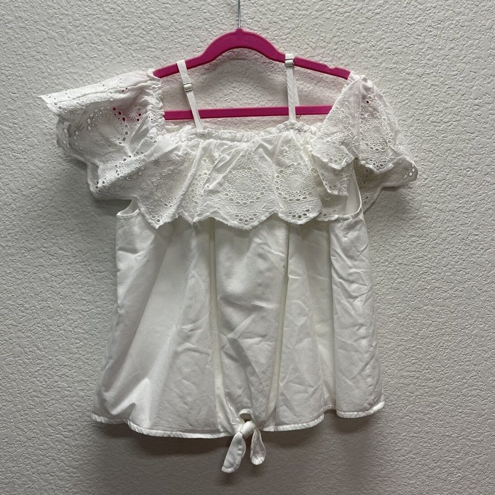 Wonderly Girls XL Sleeveless Top Shirt Lace Overly Off Shoulders Lined